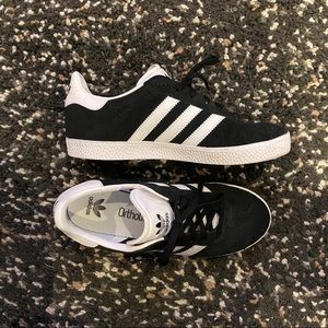 Adidas black and white Gazelle sneakers